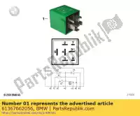 61367662056, BMW, Diodei-relay w.notch lock bmw  c1  125 200 650 1999 2000 2001 2002 2003 2004 2005 2006 2007 2008 2009 2010 2011 2012 2013 2014 2015 2016, New