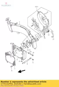 suzuki 1775102FA0 support, radiateur - La partie au fond