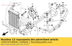 Ici, vous pouvez commander le tuyau a, eau auprès de Honda , avec le numéro de pièce 19501KTW900: