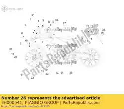 Tutaj możesz zamówić nalepka na doln? Owiewk? Po lewej stronie od Piaggio Group , z numerem części 2H000541: