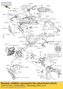 Kawasaki 140930186 cubierta, conducto, rh - Lado inferior