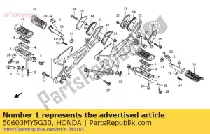honda 50603MY5G30 pino comp., junta de barra de degrau - Lado inferior