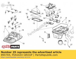 Aprilia 890769, Injector, OEM: Aprilia 890769