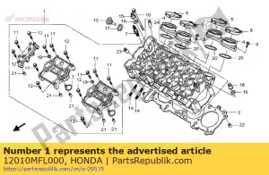 Honda 12010MFL000 head assy., cylinder - Bottom side