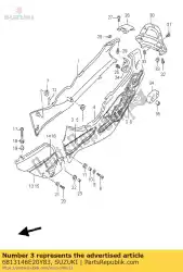 Ici, vous pouvez commander le emblème, couverture, r auprès de Suzuki , avec le numéro de pièce 6813146E20Y83:
