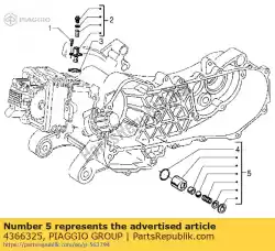 Aqui você pode pedir o válvula em Piaggio Group , com o número da peça 4366325: