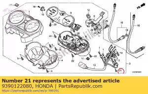 Honda 9390122080 screw, tapping, 3x6 - Bottom side