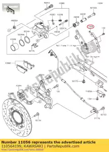 kawasaki 110564199 bracket,sensor en650bff - Bottom side