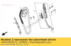 Aquí puede pedir cadena, leva (98l) de Honda , con el número de pieza 14401KBG671: