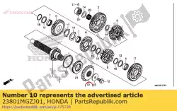tandwiel, aandrijving (15t) van Honda, met onderdeel nummer 23801MGZJ01, bestel je hier online: