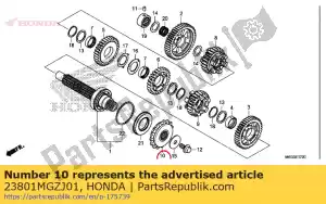 Honda 23801MGZJ01 tandwiel, aandrijving (15t) - Onderkant