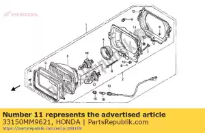 Honda 33150MM9621 montaje de anillo - Lado inferior