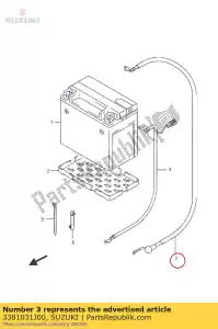 Suzuki 3381031J00 fio, mo inicial - Lado inferior