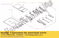 77251MAHA40, Honda, Sac, carnet d'entretien honda gl vt vtx 1100 1300 1500 1800 1998 1999 2000 2001 2002 2003 2004 2005 2006 2007, Nouveau