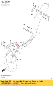 suzuki 1445929F10 braçadeira, muf conne - Lado inferior