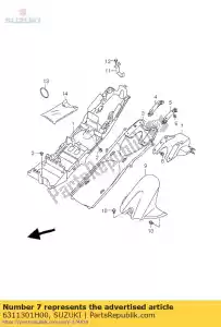 suzuki 6311301H00 pára-choque, área traseira - Lado inferior