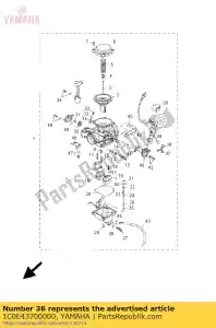 yamaha 1C0E43700000 démarreur à piston - La partie au fond