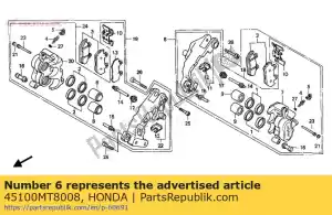 Honda 45100MT8008 compasso de calibre, l fr - Lado inferior