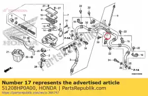 Honda 51208HP0A00 klem c, fr. remslang - Onderkant