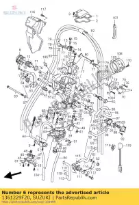 Suzuki 1361229F20 tornillo (4x14) - Lado inferior