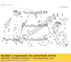 Aprilia 860448, Frein m.cyl .. avec réservoir, OEM: Aprilia 860448