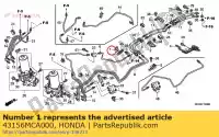 43156MCA000, Honda, clamper a, rr. manguera de freno honda gl goldwing a  bagger f6 b gold wing deluxe abs 8a gl1800a gl1800 airbag gl1800b 1800 , Nuevo