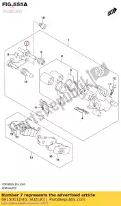 Suzuki 6915001D40 carrier,caliper - Bottom side