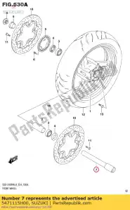 suzuki 5471115H00 essieu avant - La partie au fond