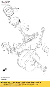 suzuki 1216440H000C0 bearing,crank p - Bottom side