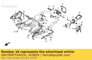 Honda 64478MFT640ZA pokrywa, l. kiesze? zewn?trzna * nha - Dół