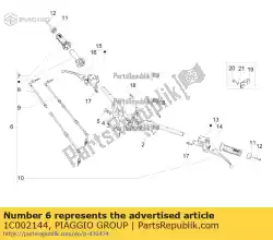 Aqui você pode pedir o conjunto de manga de controle do acelerador em Piaggio Group , com o número da peça 1C002144: