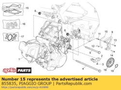 Aprilia 855835, Zestaw uszczelek, OEM: Aprilia 855835