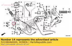 Ici, vous pouvez commander le douille, pivot de papillon auprès de Honda , avec le numéro de pièce 53148HA0000: