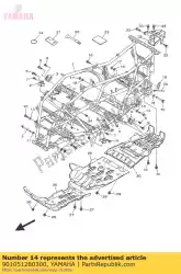 Qui puoi ordinare bullone, flangia da Yamaha , con numero parte 901051280300: