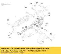 975123, Piaggio Group, distanziatore gilera nexus 500 1998 2006 2009, Nuovo