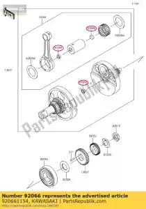 Kawasaki 920661154 plug - Bottom side