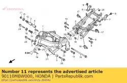 Aqui você pode pedir o parafuso, spl. 8mm em Honda , com o número da peça 90110MBW000: