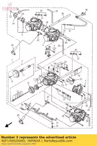 Yamaha 4VF149020000 conjunto de carburador 2 - Lado inferior