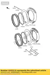 Here you can order the tube-tire from Kawasaki, with part number 410221145: