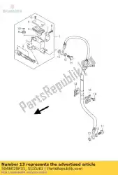 Aqui você pode pedir o mangueira, freio dianteiro em Suzuki , com o número da peça 5948029F31: