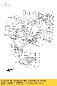 yamaha 902041080300 washer, spring - Bottom side