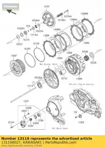 kawasaki 131160027 rod-push vn1700c9f - Lado inferior