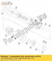 75033003000, KTM, Wa? nap?dowy 3/4 biegu 07 husqvarna ktm  duke enduro smc supermoto 690 701 2007 2008 2009 2010 2011 2012 2013 2014 2015 2016 2017 2018, Nowy