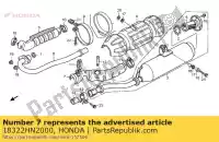 18322HN2000, Honda, protector de calor honda trx500fa fourtrax foreman 500 , Nuevo