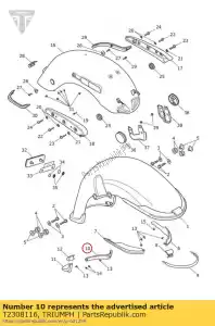 triumph T2308116 abbellitore sx posteriore - Il fondo