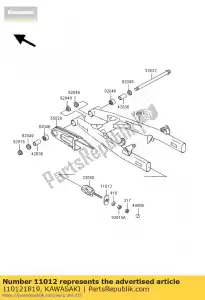 kawasaki 110121819 czapka, napinacz ?a?cucha bj250-a2 - Dół