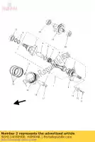 5GH114030900, Yamaha, crank sub 3 yamaha yfm 400 2000 2001, Nieuw