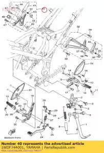 yamaha 1WDF744001 rear footrest assy - Bottom side