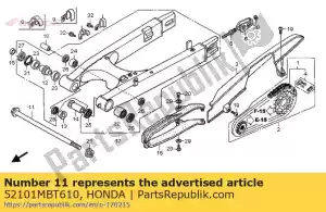 honda 52101MBT610 bullone, perno forcellone - Il fondo