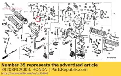 Here you can order the bulb comp. (b) (t3) (cord length:75mm) from Honda, with part number 39208MCA003: